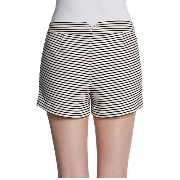 NWT BCBG Max Azria Womens White/Black Striped Low Rise Shorts - Picture 3 of 5